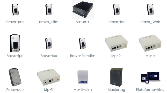 Modelos de equipamentos para interfonia celular
